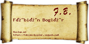 Fábián Boglár névjegykártya